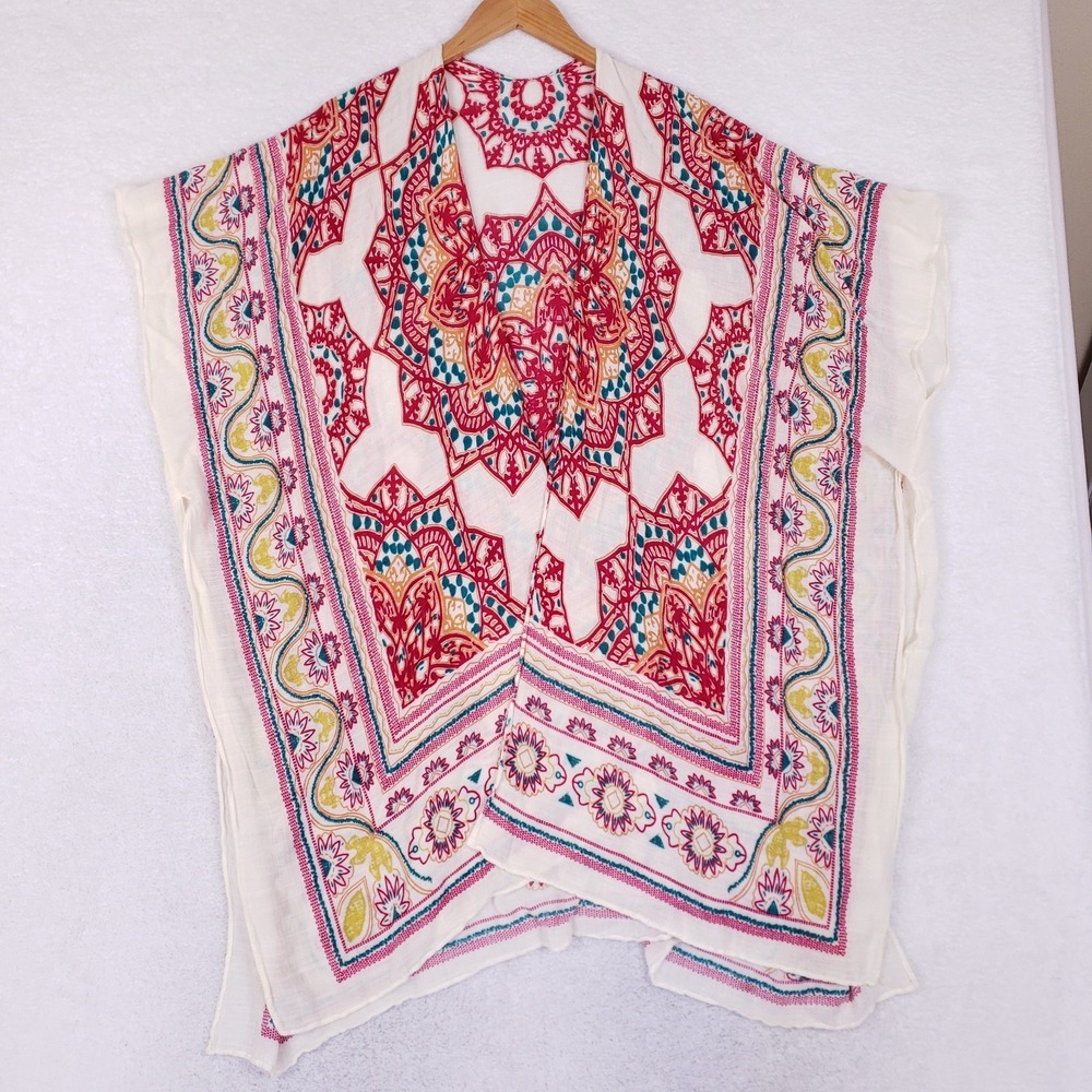 Lovestitch Kimono O/S Oversized Pink Mandala‎ Boho Festival Coverup
